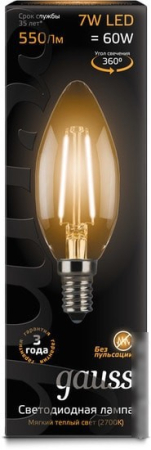 Gauss LED Filament Candle E14 7 Вт 2700 К 103801107