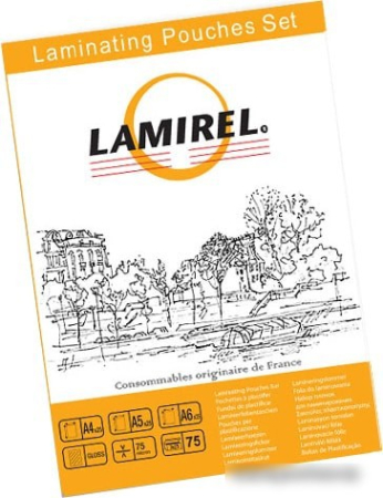 Пленка для ламинирования Lamirel набор А4, A5, A6, 75 мкм, 75 л LA-78787