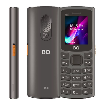 Кнопочный телефон BQ-Mobile BQ-1862 Talk (серый)