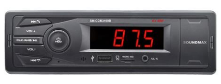 USB-магнитола SOUNDMAX SM-CCR3169B(черный)