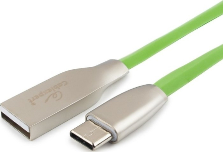 Кабель Cablexpert USB Type-A - USB Type-C CC-G-USBC01Gn-1M (1 м, зеленый)