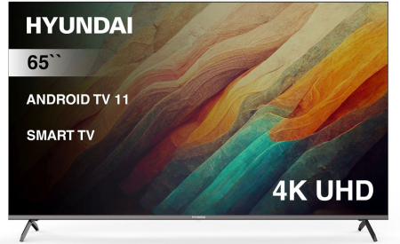 Телевизор HYUNDAI H-LED65BU7006 Android TV Frameless black silver 4K Ultra HD
