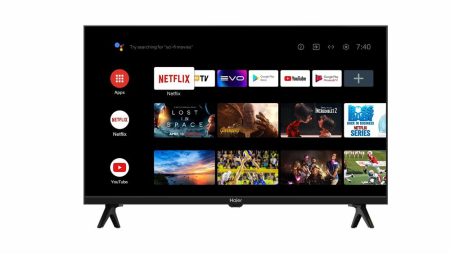 Телевизор HAIER 32 SMART TV S1, FULL HD, черный, СМАРТ ТВ, ANDROID