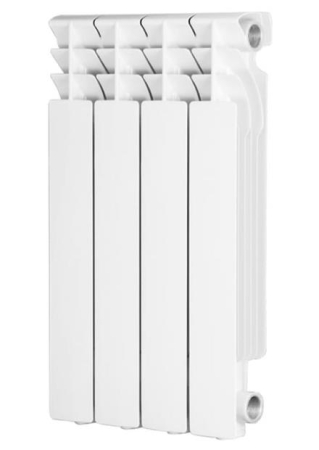Аллюминевый радиатор АКВАПРОМ AL 350/80 A52 (серый квадрат) (4 секции) 00-00022109