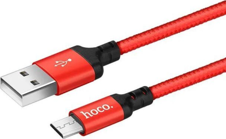 Hoco X14 microUSB (2 м, красный)