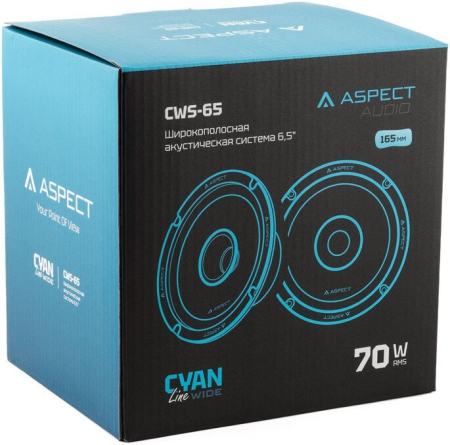 ASPECT CWS-65, Cyan Line, 6,5"(16,5 см), RMS/MAX 70/210 Вт, 4 Ом, 92 дБ, 60 Гц-15 кГц