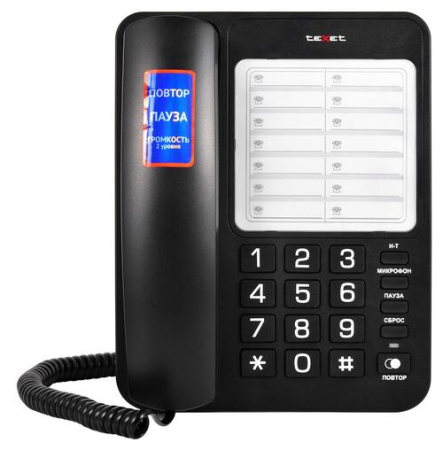 Проводной телефон TEXET TX-234 черный