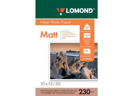 Lomond Матовая 10x15 230 г/кв.м. 50 листов (0102034)