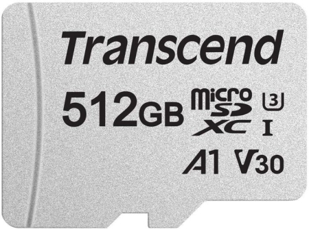Карта памяти Transcend microSDXC 300S 512GB (с адаптером)