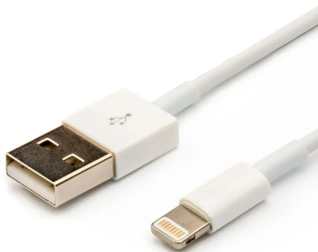 Кабель ATcom AT5260 USB Type-A - Lightning (1 м, белый)