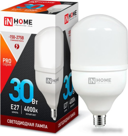 In Home LED-HP-PRO 30Вт 230В Е27 4000К 2850Лм 4690612031071