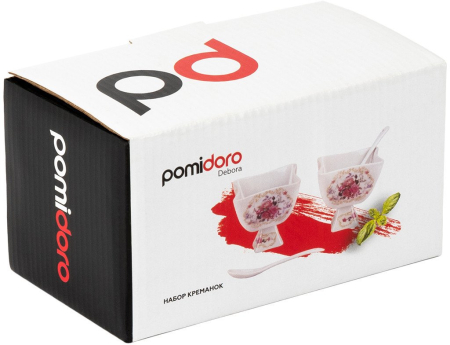 POMIDORO POMI D'ORO P060161 Debora Набор креманок с ложками