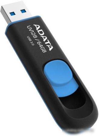 A-Data DashDrive UV128 64GB (черный/синий)