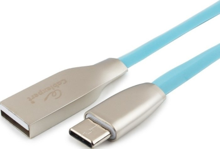 Кабель Cablexpert USB Type-A - USB Type-C CC-G-USBC01Bl-1M (1 м, синий)