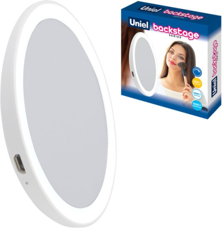 Косметическое зеркало Uniel ULK-F73 SW/DIM/RECH White UL-00007899