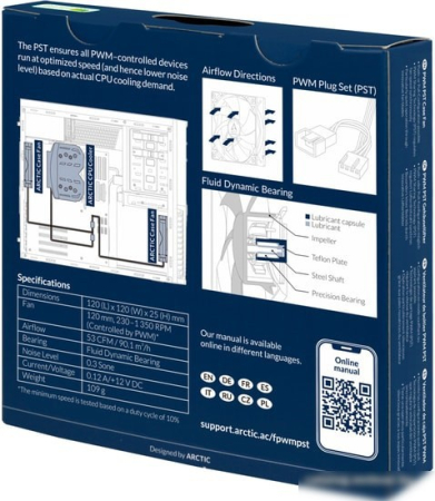 Вентилятор для корпуса Arctic F12 PWM PST ACFAN00200A