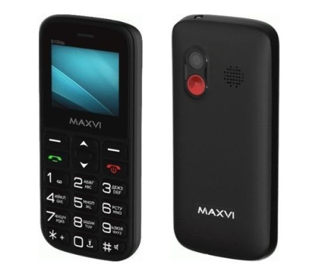 Кнопочный телефон Maxvi B100ds (черный)