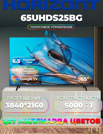 Телевизор Horizont 65UHDS25BG