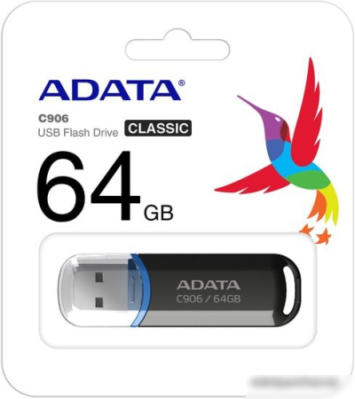 USB Flash A-Data C906 64GB (черный)