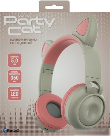 Наушники QUMO Party Cat 32303 (бежевый)