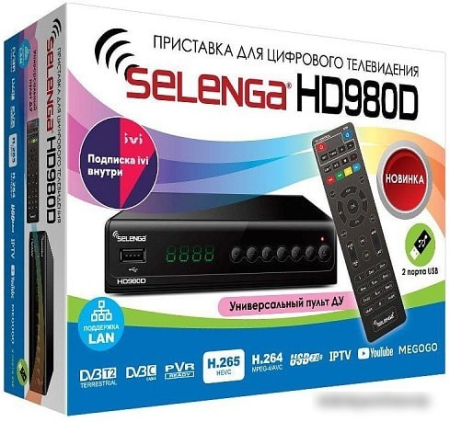 SELENGA HD980D эфирный DVB-T2/C тв ресивер, тюнер бесплатного IPTV, медиаплеер ВВ4073