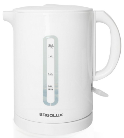 Электрический чайник ERGOLUX ELX-KH01-C01 белый 1,7л
