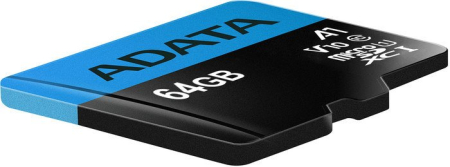 A-DATA Premier AUSDX64GUICL10A1-RA1 microSDXC 64GB (с адаптером)