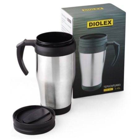 Термокружка Diolex DXM-450-1 0.45л (серебристый)