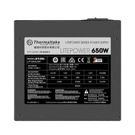 Блок питания Thermaltake Litepower 650W [LTP-0650P-2]