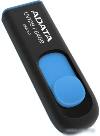 A-Data DashDrive UV128 64GB (черный/синий)