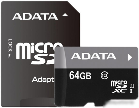 A-Data Premier microSDXC UHS-I U1 Class 10 64GB (AUSDX64GUICL10-RA1)