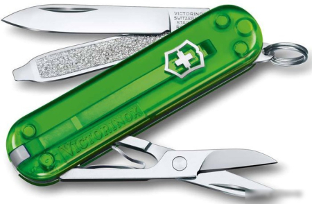 Мультитул Victorinox Classic SD Transparent (зеленый)