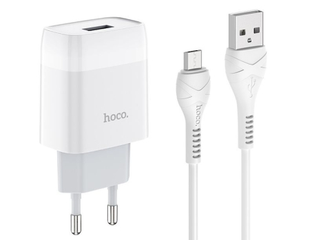 Сетевое зарядное Hoco C72A Glorious Micro-USB (белый)