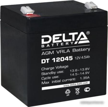 Delta DT 12045 (12В/4.5 А·ч)